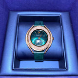  Shop Authentic Swarovski Crystalline Aura Green Dial Green Leather Strap Watch for Women - 5644078 - Luxxuri
