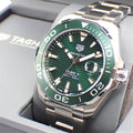  Shop Authentic Tag Heuer Aquaracer Calibre 5 Green Dial Silver Steel Strap Watch for Men - WAY201S.BA0927 - Luxxuri