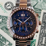  Shop Authentic Michael Kors Brinkley Blue Dial Two Tone Steel Strap Watch for Women - MK6205 - Luxxuri