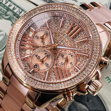  Shop Authentic Michael Kors Wren Crystals Rose Gold Dial Rose Gold Steel Strap Watch for Women - MK6096 - Luxxuri