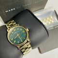  Shop Authentic Marc Jacobs Baker Green Dial Gold Steel Strap Watch for Women - MBM3249 - Luxxuri