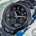  Shop Authentic Michael Kors Runway Black Ceramic Dial Black Steel Strap Watch for Women - MK5162 - Luxxuri