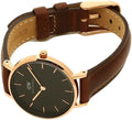  Shop Authentic Daniel Wellington Classic Petite St Mawes Black Dial Brown Leather Strap Watch For Women - DW00100225 - Luxxuri
