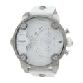  Shop Authentic Diesel Badass Chronograph White Dial White Leather Strap Watch For Men - DZ7265 - Luxxuri