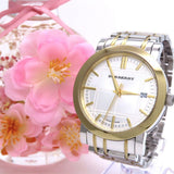  Shop Authentic Burberry Heritage White Dial Two Tone Stainless Steel Strap Watch for Men - BU1358 - Luxxuri