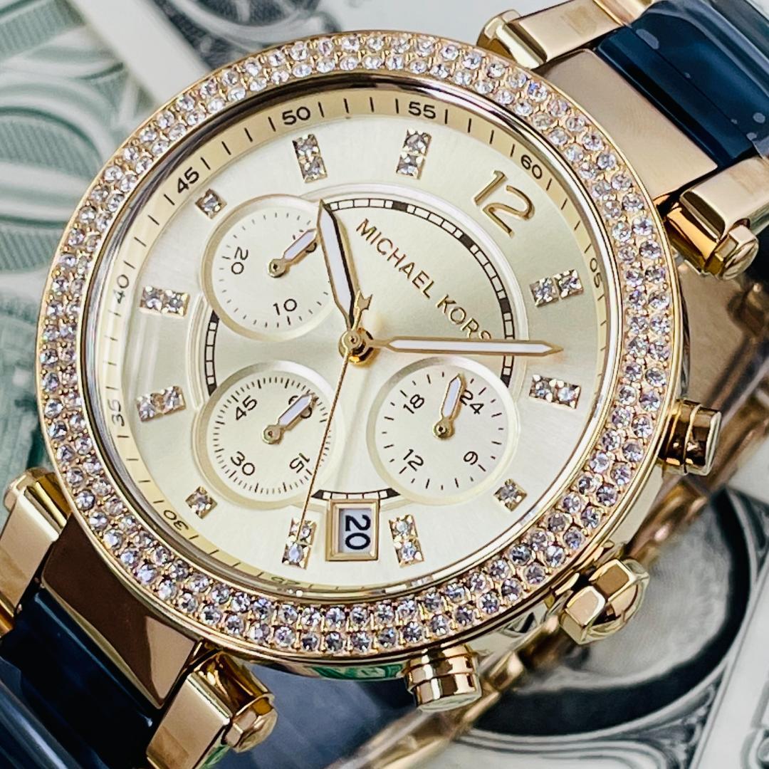  Shop Authentic Michael Kors Parker Gold Dial Two Tone Steel Strap Watch for Women - MK6238 - Luxxuri