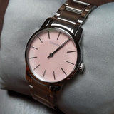  Shop Authentic Calvin Klein City Pink Mother of Pearl Dial Stainless Steel Strap Watch For Women - K2G2314E - Luxxuri