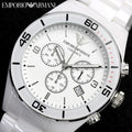  Shop Authentic Emporio Armani Ceramic Chronograph White Dial White Ceramic Strap Watch For Men - AR1424 - Luxxuri