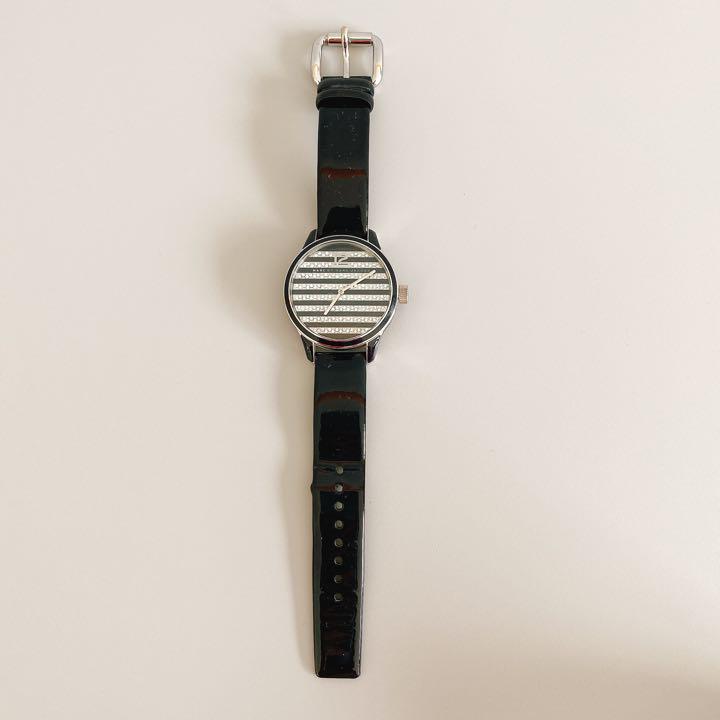  Shop Authentic Marc Jacobs Lidia Stripe Glitz Black Dial Black Leather Strap Watch for Women - MBM1166 - Luxxuri