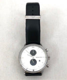  Shop Authentic Emporio Armani Gianni White Dial Black Leather Strap Watch For Men - AR0385 - Luxxuri