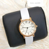  Shop Authentic Marc Jacobs Roxy White Dial White Leather Strap Watch for Women - MJ1561 - Luxxuri