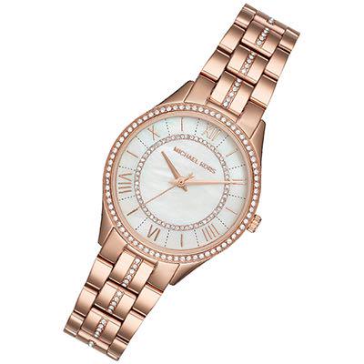  Shop Authentic Michael Kors Lauryn Mother of Pearl Dial Rose Gold Steel Strap Watch for Women - MK3716 - Luxxuri