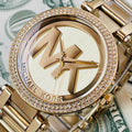  Shop Authentic Michael Kors Parker Diamonds Gold Dial Gold Steel Strap Watch for Women - MK5784 - Luxxuri