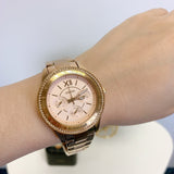 Shop Authentic Fossil Stella Sport Multifunction Rose Gold Dial Rose Gold Steel Strap Watch for Women - ES5106 - Luxxuri