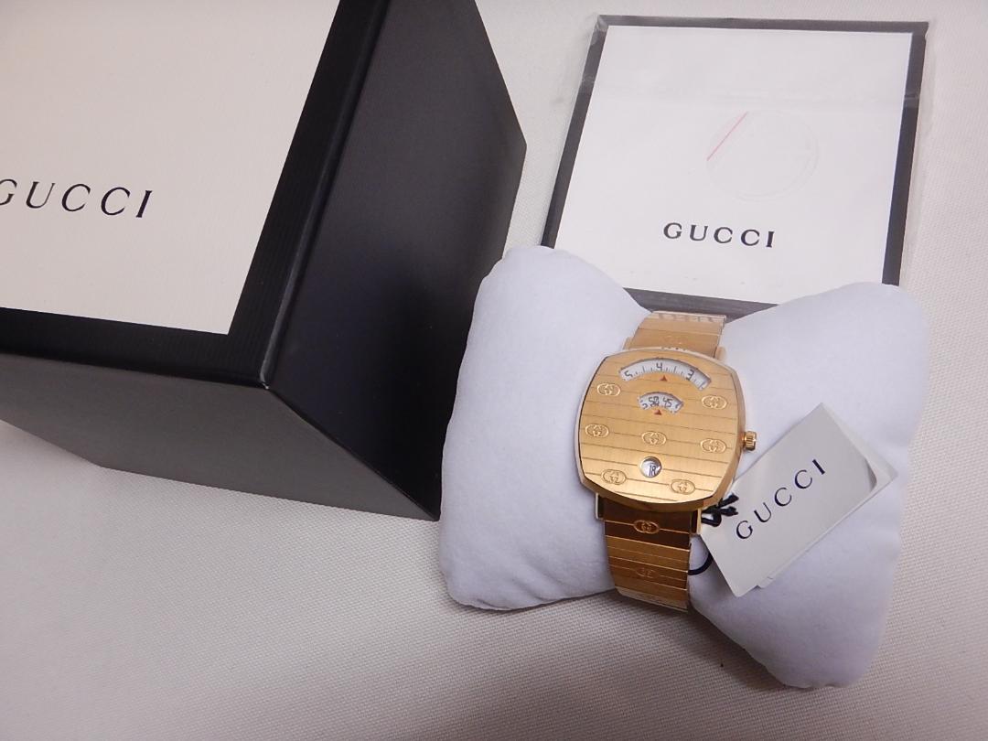  Shop Authentic Gucci Grip Yellow Gold Dial Yellow Gold Steel Strap Unisex Watch -  YA157403 - Luxxuri