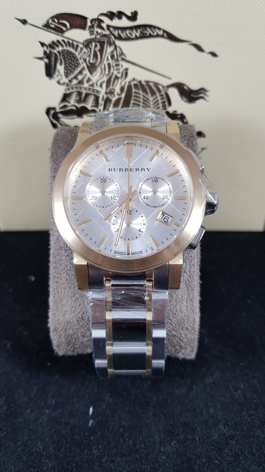  Shop Authentic Burberry The City White Dial Two Tone Steel Strap Watch for Men - BU9751 - Luxxuri