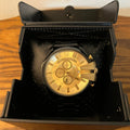  Shop Authentic Diesel Mega Chief Chronograph Gold Dial Black Steel Strap Watch For Men - DZ4485 - Luxxuri