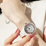  Shop Authentic Chanel J12 Quartz Diamonds Mother of Pearl White Dial White Steel Strap Watch for Women - J12 H3243 - Luxxuri