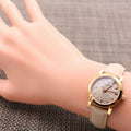  Shop Authentic Burberry The City Gold Dial Beige Leather Strap Watch for Women - BU9210 - Luxxuri
