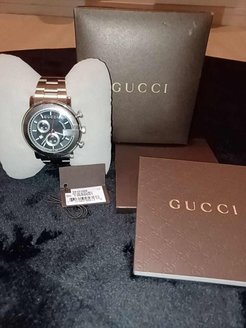  Shop Authentic Gucci G Chrono Black Dial Silver Steel Strap Watch For Men - YA101309 - Luxxuri