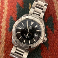  Shop Authentic Tag Heuer Aquaracer Quartz Black Dial Silver Steel Strap Watch for Men - WAY1110.BA0928 - Luxxuri