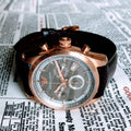  Shop Authentic Emporio Armani Chronograph Gray Dial Brown Leather Strap Watch For Men - AR6043 - Luxxuri