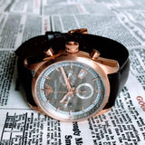  Shop Authentic Emporio Armani Chronograph Gray Dial Brown Leather Strap Watch For Men - AR6043 - Luxxuri