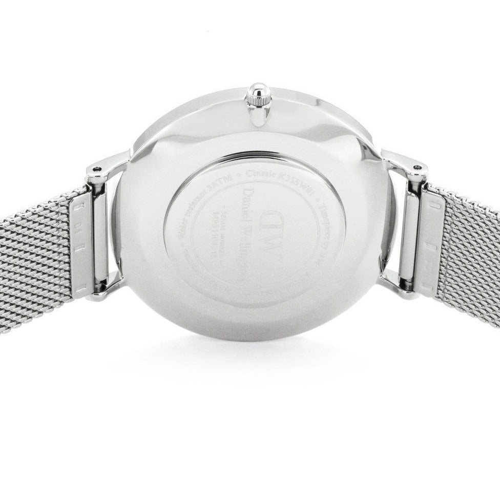  Shop Authentic Daniel Wellington Petite Sterling Quartz White Dial Silver Mesh Bracelet Watch For Men - DW00100306 - Luxxuri