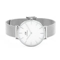  Shop Authentic Daniel Wellington Petite Sterling Quartz White Dial Silver Mesh Bracelet Watch For Men - DW00100306 - Luxxuri