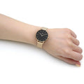  Shop Authentic Daniel Wellington Classic Petite Black Dial Gold Mesh Bracelet Watch For Women - DW00100347 - Luxxuri