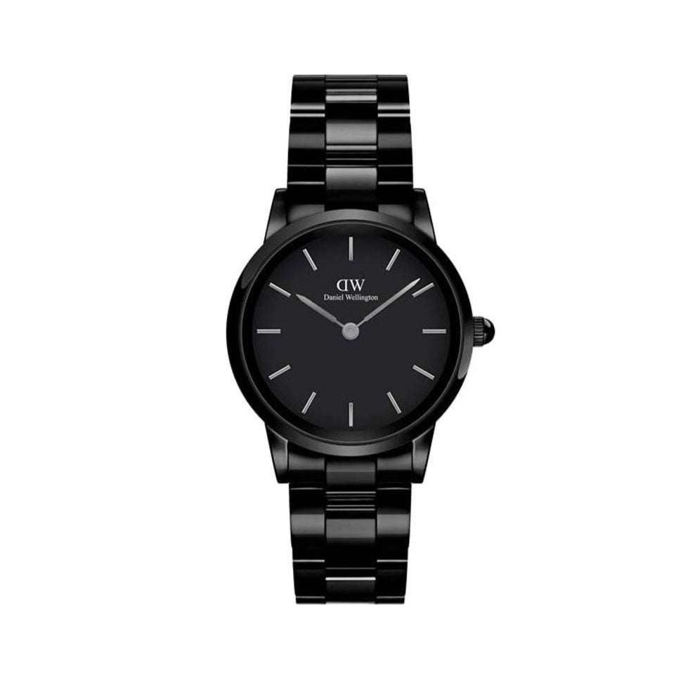  Shop Authentic Daniel Wellington Iconic Link Ceramic Black Dial Black Steel Strap Watch For Women - DW00100415 - Luxxuri