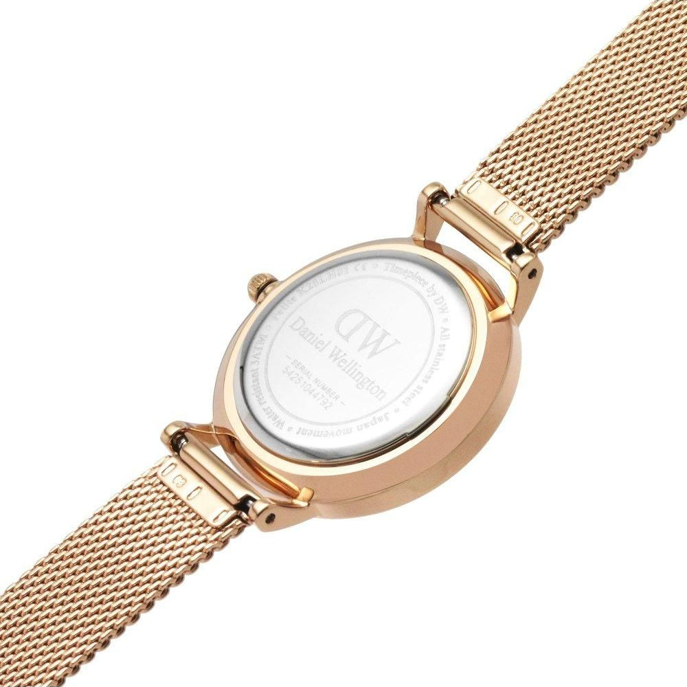  Shop Authentic Daniel Wellington Petite Amber Brown Dial Gold Mesh Strap Watch For Women - DW00100476 - Luxxuri