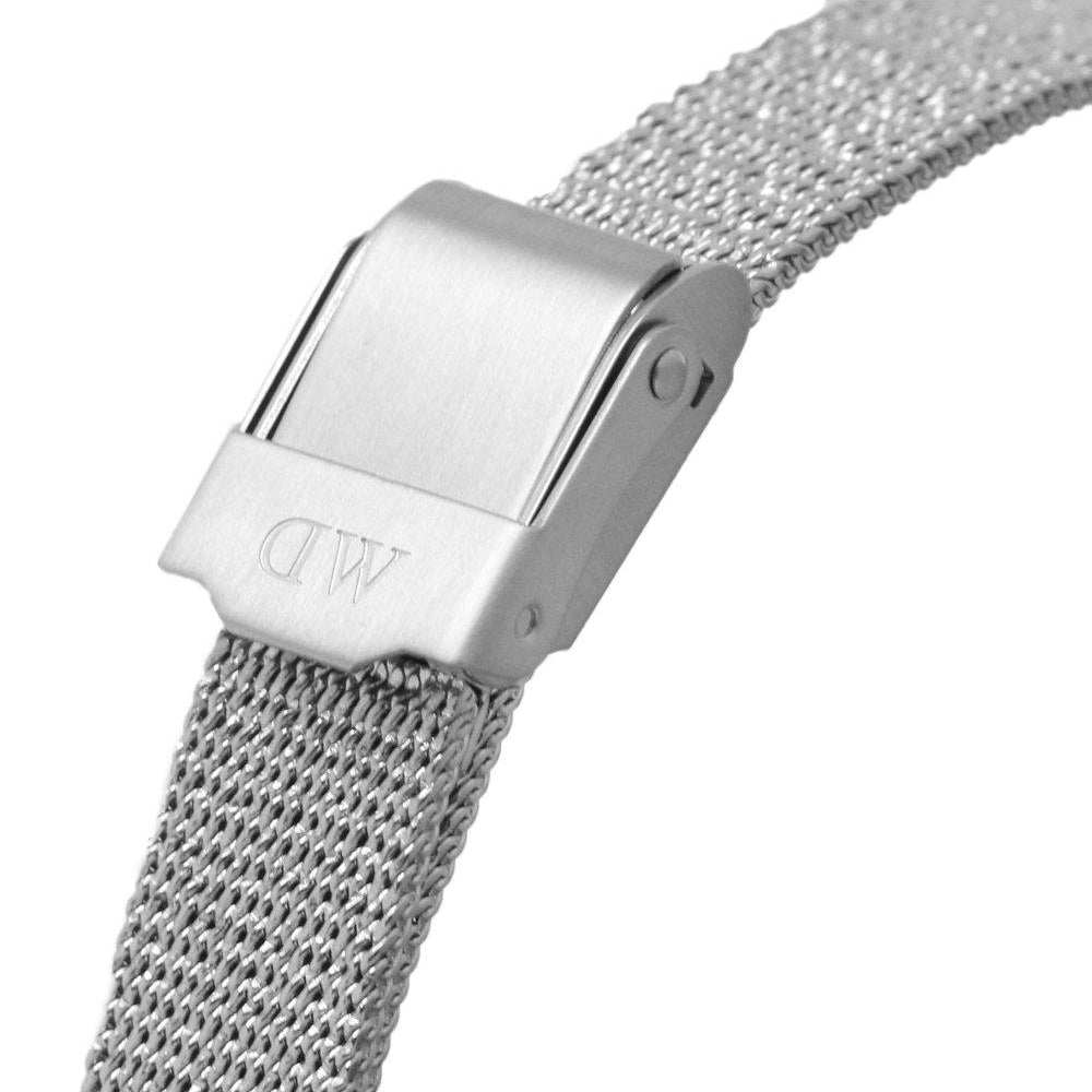  Shop Authentic Daniel Wellington Quadro Unitone Silver Dial Silver Mesh Strap Watch For Women - DW00100486 - Luxxuri