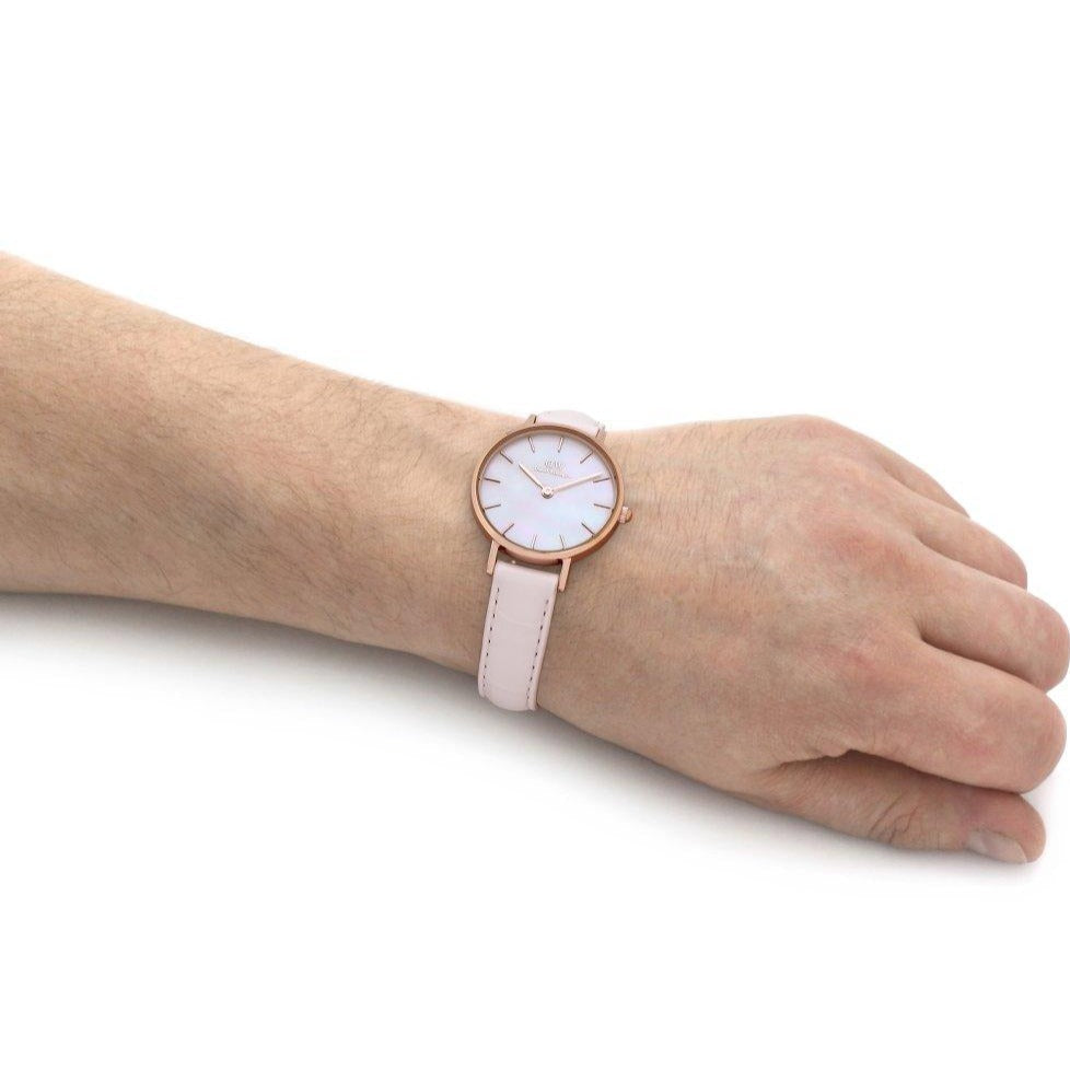  Shop Authentic Daniel Wellington Petite Rouge Pink Dial Pink Leather Strap Watch For Women - DW00100511 - Luxxuri