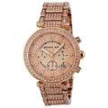 Shop Authentic Michael Kors Uptown Glam Parker Chronograph Rose Gold Dial Steel Strap Watch for Women - MK5663 - Luxxuri