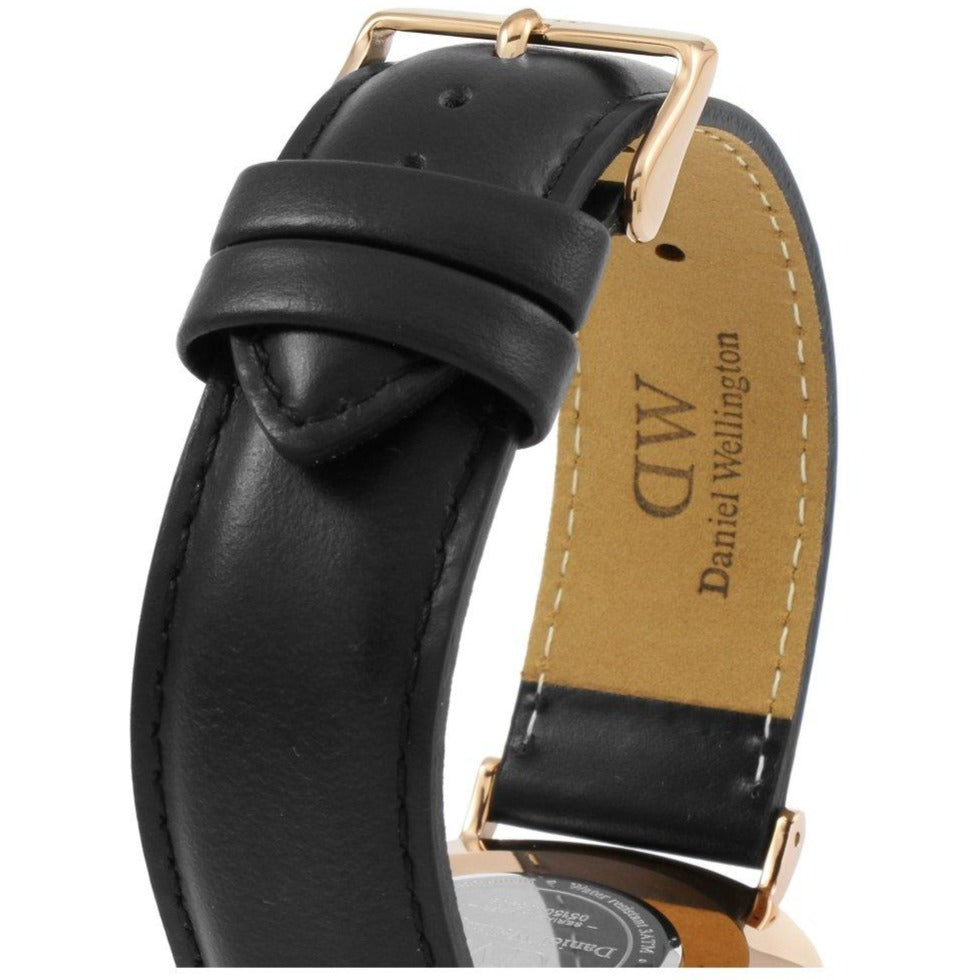  Shop Authentic Daniel Wellington Classic Sheffield White Dial Black Leather Strap Watch For Men - DW00100007 - Luxxuri
