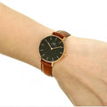  Shop Authentic Daniel Wellington Petite St Mawes Black Dial Brown Leather Strap Watch For Women - DW00100169 - Luxxuri