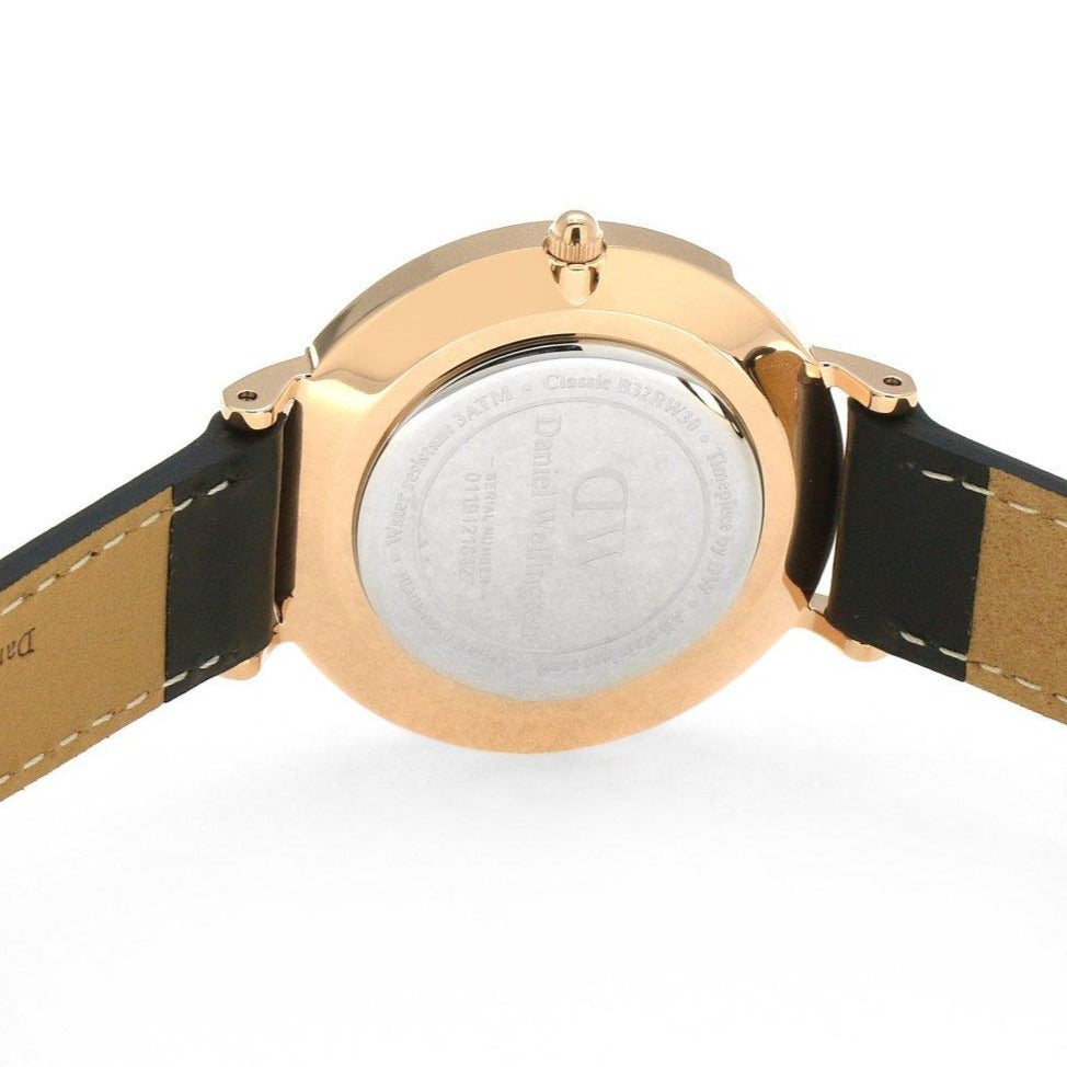  Shop Authentic Daniel Wellington Petite Sheffield White Dial Black Leather Strap Watch For Women - DW00100174 - Luxxuri