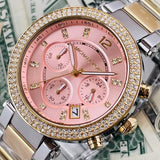  Shop Authentic Michael Kors Parker Pink Dial Two Tone Steel Strap Watch for Women - MK6140 - Luxxuri