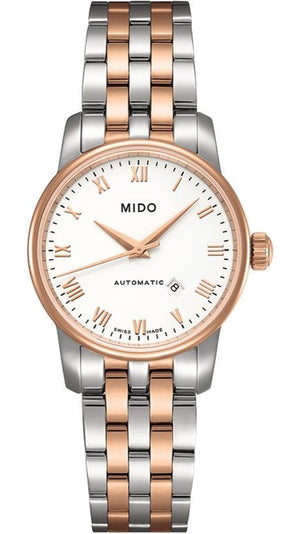  Shop Authentic Mido Baroncelli III Automatic White Dial Two Tone Steel Strap Watch For Women - M7600.9.N6.1 - Luxxuri