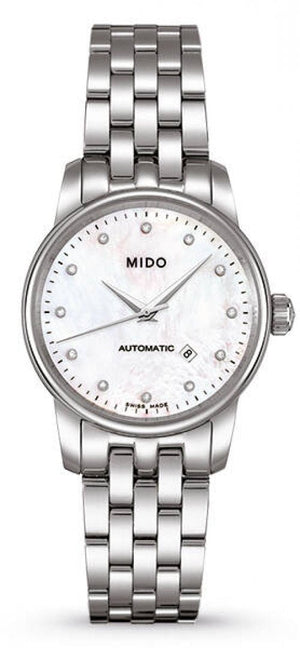  Shop Authentic Mido Baroncelli Automatic Mother Of Pearl Dial Silver Steel Strap Watch For Women - M7600.4.69.1 - Luxxuri