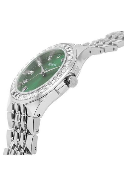 Shop Authentic Bulova Phantom Classic Baguette Green Dial Silver Steel Strap Watch for Men - 96A253 - Luxxuri
