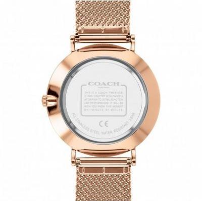 Coach Charles Black Dial Rose Gold Mesh Bracelet Watch for Men - 14602552