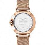 Coach Charles Black Dial Rose Gold Mesh Bracelet Watch for Men - 14602552