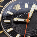  Shop Authentic Versace Greca Sport Quartz Black Dial Gold Steel Strap Watch for Men - VEZ300721 - Luxxuri