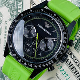  Shop Authentic Emporio Armani Sports Analog Black Dial Green Rubber Strap Watch For Men - AR6115 - Luxxuri