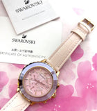  Shop Authentic Swarovski Octea Lux Chrono Pink Dial Pink Leather Strap Watch for Women - 5452501 - Luxxuri