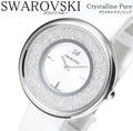  Shop Authentic Swarovski Crystalline Pure White Dial White Leather Strap Watch for Women - 5275046 - Luxxuri