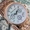  Shop Authentic Michael Kors Damen White Dial Rose Gold Steel Strap Watch for Women - MK5026 - Luxxuri