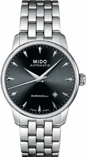  Shop Authentic Mido Baroncelli Ii Automatic Black Dial Silver Steel Strap Watch For Men - M8600.4.18.1 - Luxxuri